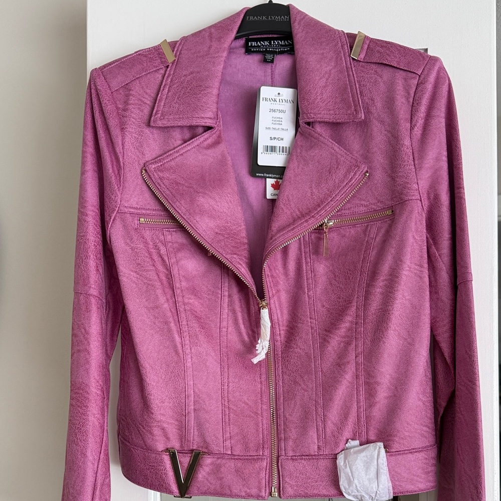 Frank Lyman Design Fuchsia Leather Jacket